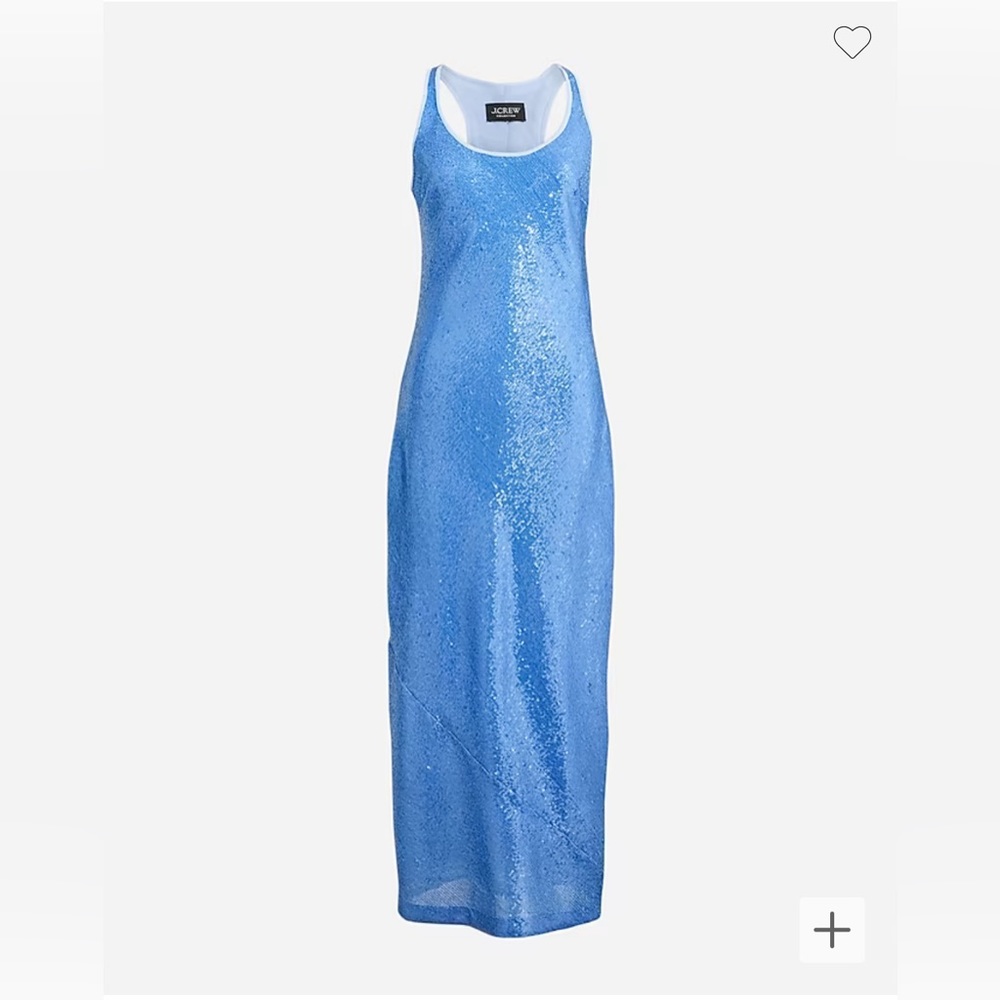 J. Crew Limited-edition sequin racerback slip dress. Sail Blue.Size 0.